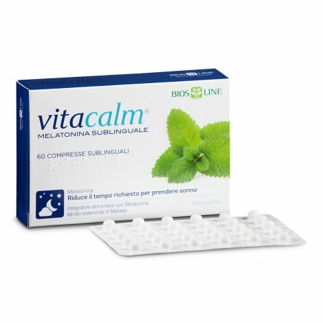 Biosline VitaCalm Melatonina Sublinguale integratore per insonnia 60 compresse-2
