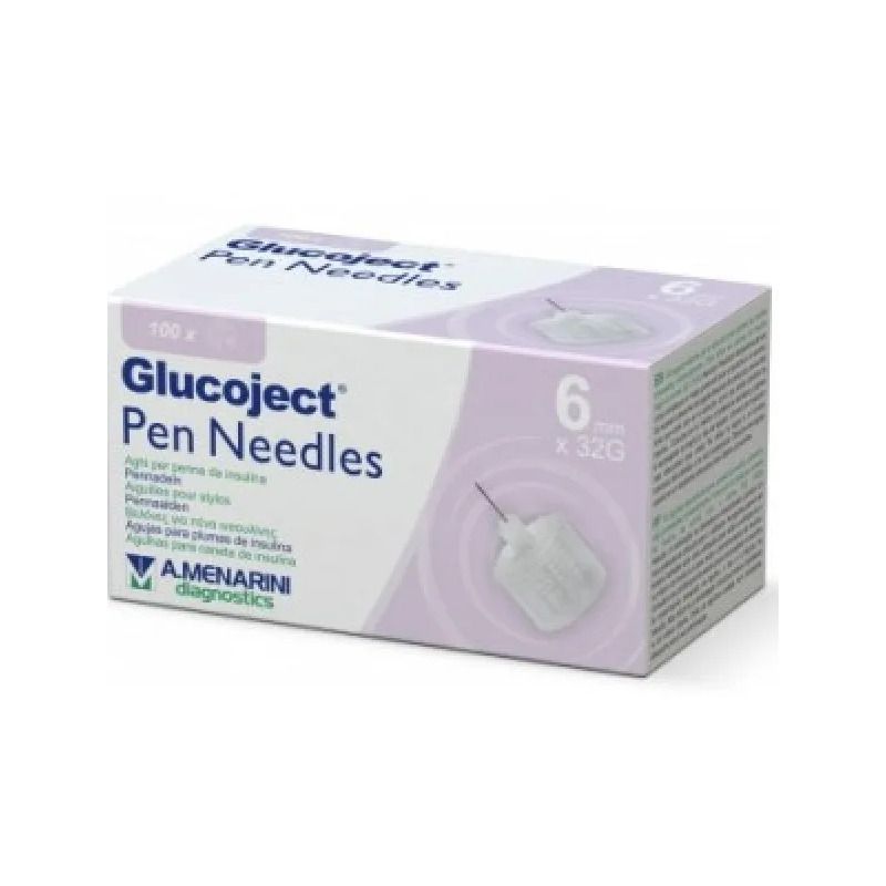 Glucoject Ago Per Penna Insulina 6mm Gauge 32 100 Pezzi-1