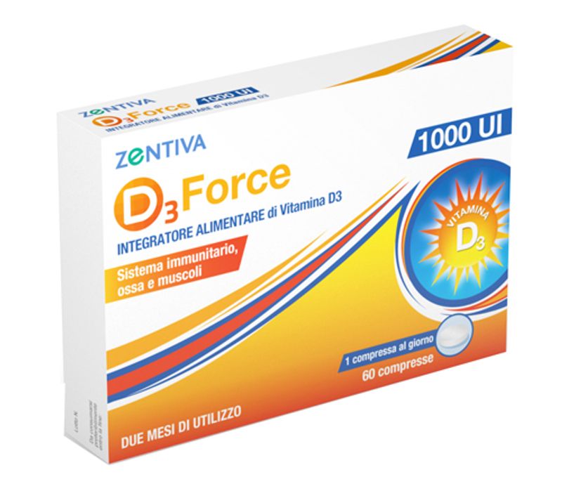 Zentiva D3 Force integratore alimentare di Vitamina D3 60 compresse-1