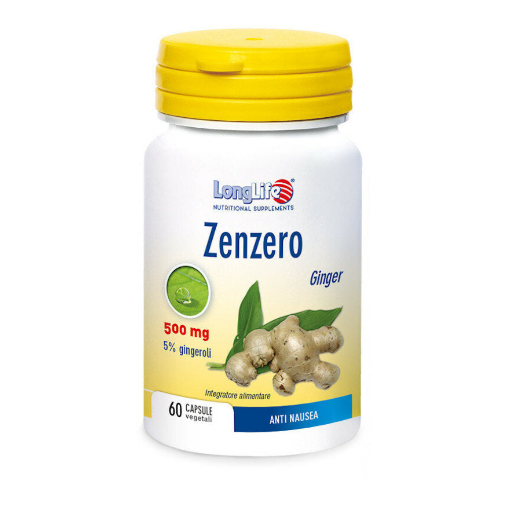 Longlife Zenzero 500mg anti nausea 60 capsule vegetali-2