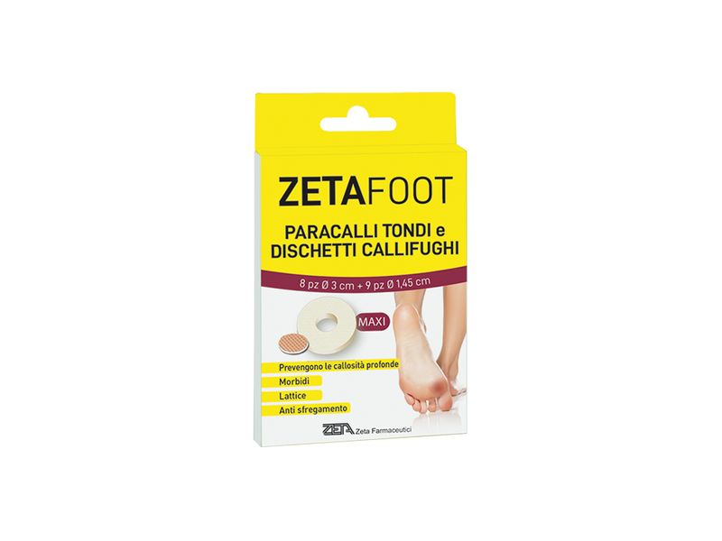 Zeta Foot Paracalli Tondi + dischetti callifughi 8 pezzi 3cm+ 9 pezzi 1,45cm-1
