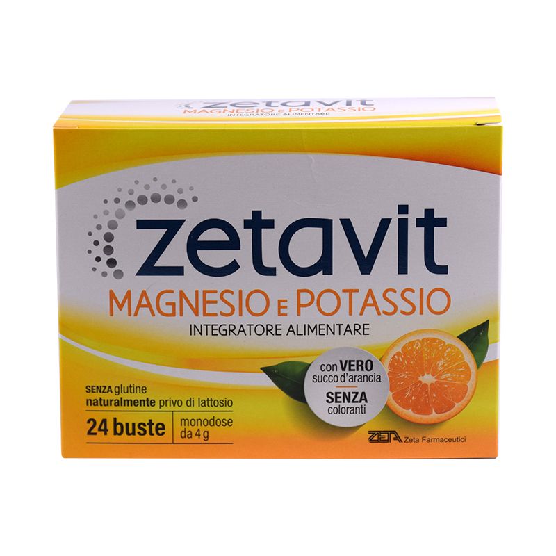 Zetavit Magnesio e Potassio 24 buste gusto arancia-1