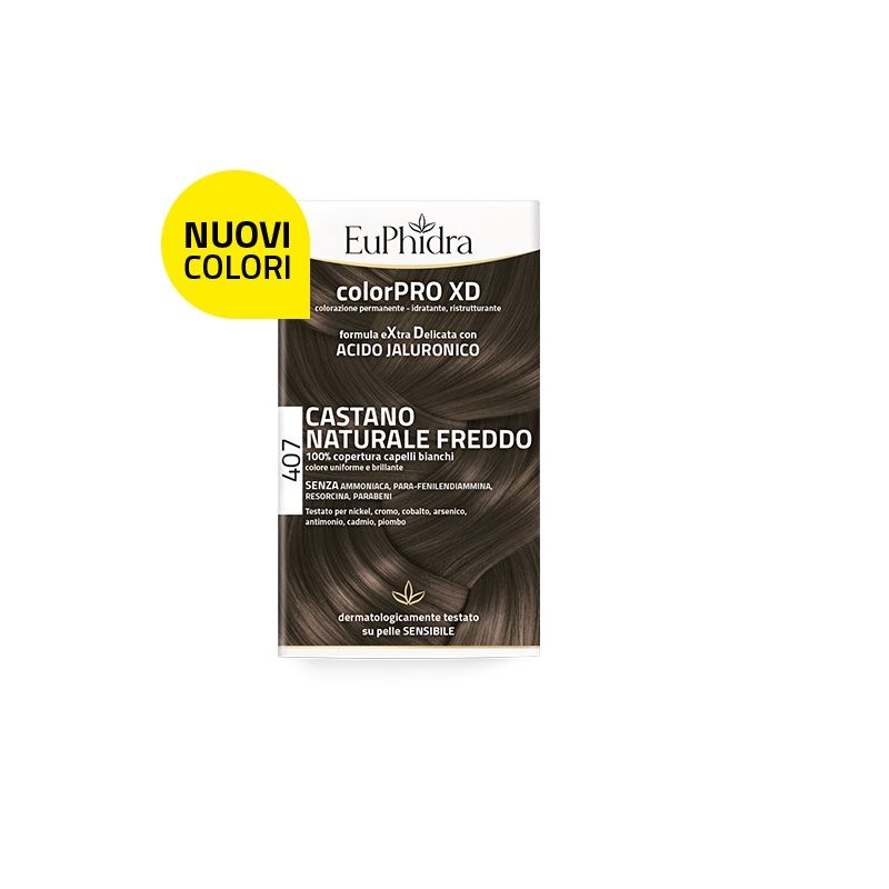 Euphidra ColorPro XD Kit Tinta Capelli 407 Castano Naturale Freddo-1