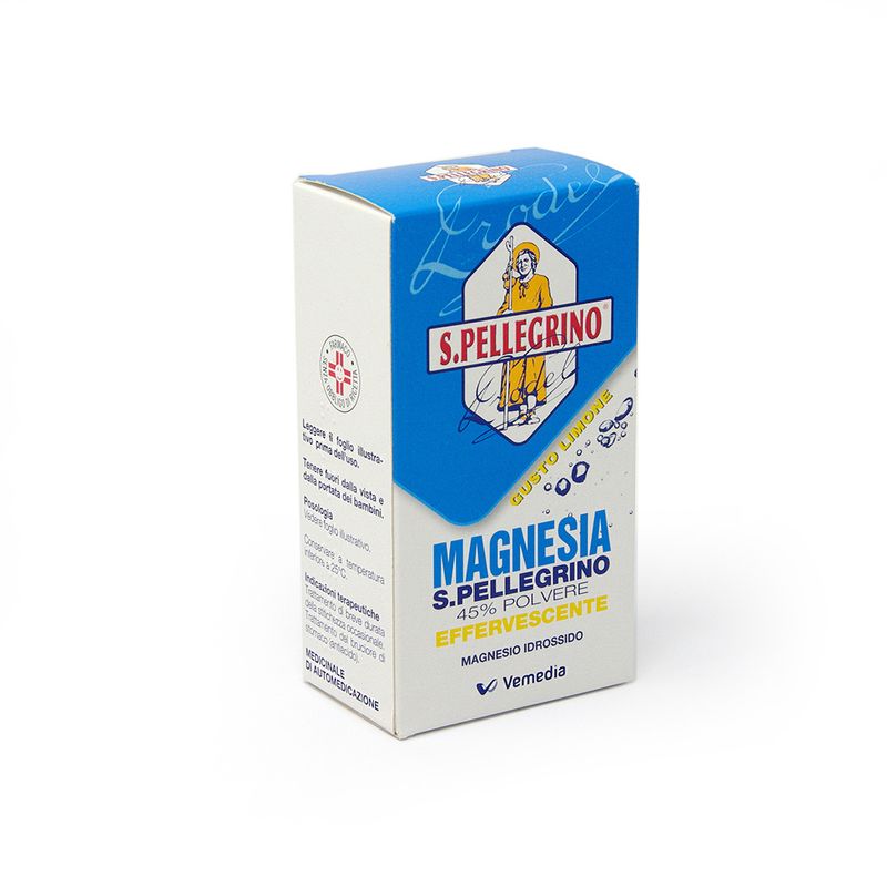 S.Pellegrino Magnesia stitichezza occasionale 45% polvere effervescente 100g gusto limone