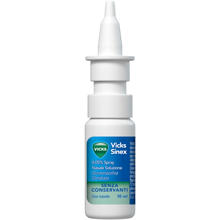 Vicks Sinex 0,5 Mg/ml Spray Nasale Soluzione 1 Flacone Hdpe da 10 ml con Pompa Dosatrice