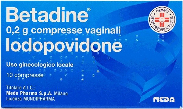 Image of Betadine 0,2 compresse vaginali Idopovidone 10 compresse