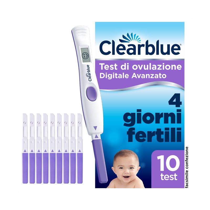 Test di Ovulazione Clearblue Digitale Avanzato 10 Sticks