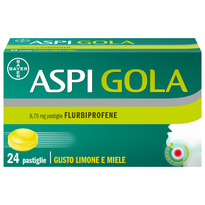 Aspi Gola 24 Pastiglie Flurbiprofene Gola Infiammata E Mal Di Gola Gusto Limone Miele-11