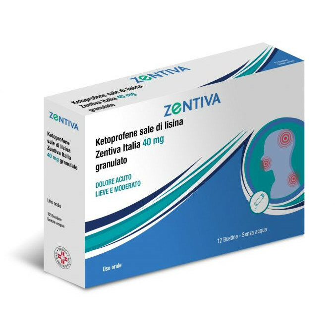 Image of Zentiva Ketoprofene sale di lisina Zentiva Italia 40mg granulato 12 bustine