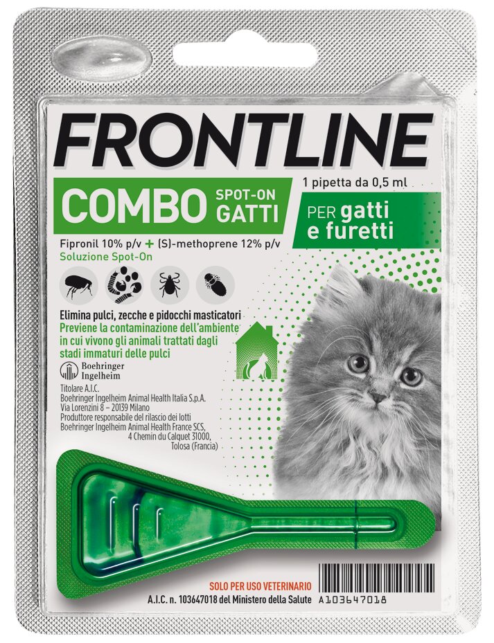 Image of Frontine Combo Spot-On antiparassitario per gatti e furetti 1 pipetta 0,5ml