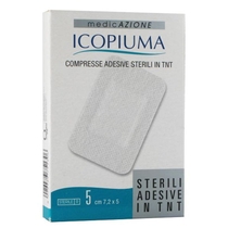 Icopiuma Compresse Adesive Sterili in TNT 7,2x5cm 5 pezzi-1