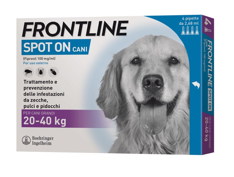 Image of Frontline Spot-On Cani Antiparassitario Per Cani Grandi Da 20-40kg 4 Pipette Da 2,68ml