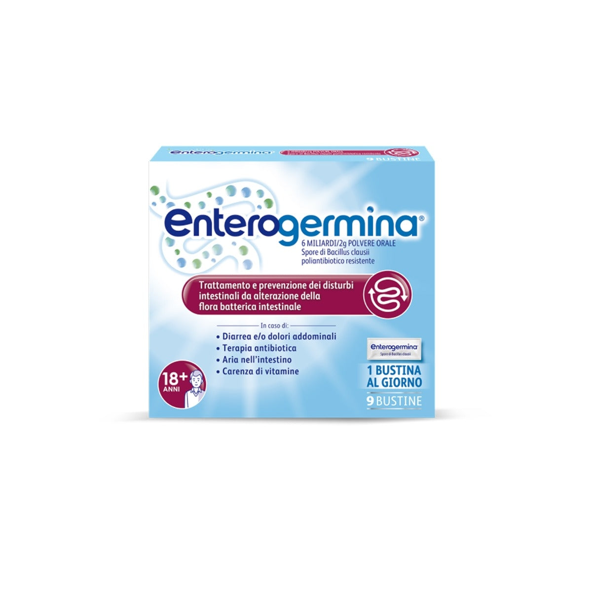 Enterogermina 6 Miliardi Fermenti Lattici Probiotici per Disturbi Intestinali 9 Bustine-16