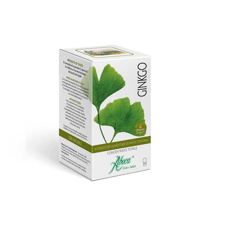 Aboca Ginkgo integratore alimentare per le funzioni del microcircolo e cognitive 50 capsule