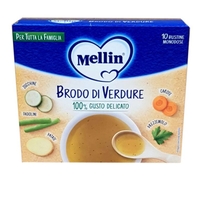Mellin Brodo di Verdure gusto delicato 10 bustine monodose-0