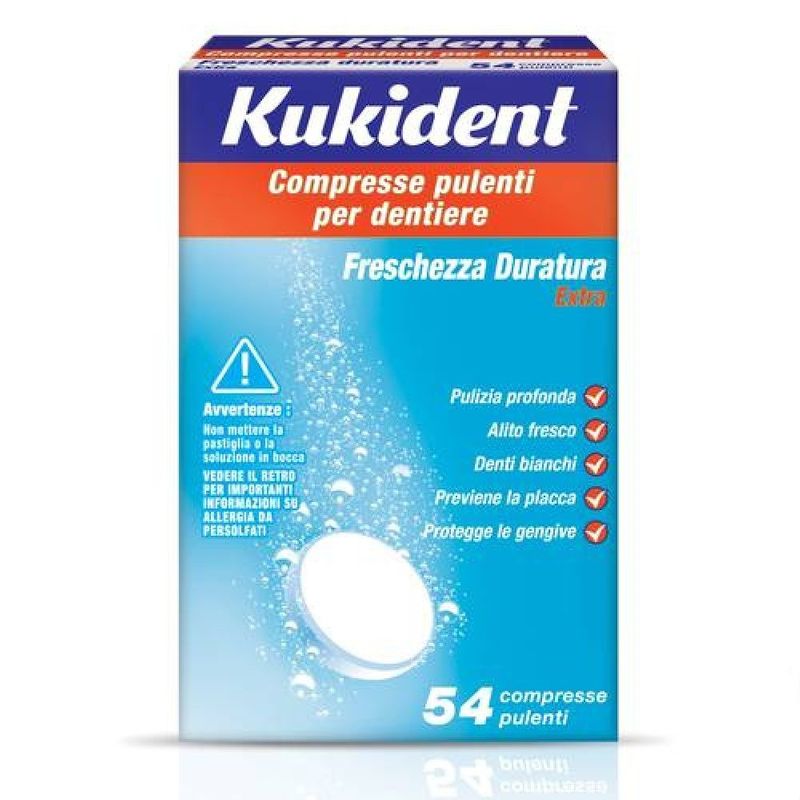 Image of Kukident Cleanser Compresse pulenti per dentiere freschezza duratura extra 54 compresse