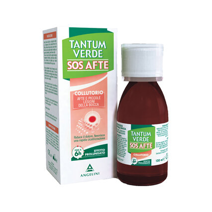 Tantum Verde Sos Afte Collutorio afte piccole lesioni della bocca 120ml