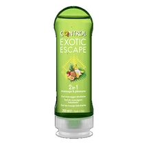 Control Exotic Escape Gel Massaggio 2 in 1 idratante e lubrificante 200ml