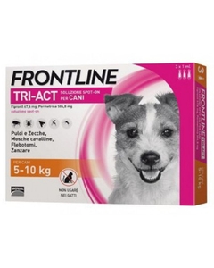 Frontline Tri-Act antiparassitario per Cani 5-10 Kg 3 fiale