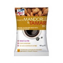 Snack mandorle biologiche tostate con salsa di soia tamari senza glutine da 45gr