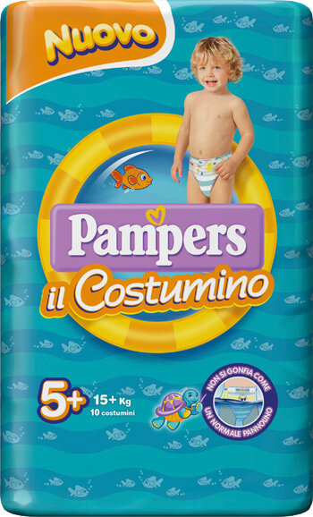 Image of Pampers Pannolino a Costumino taglia 5+ 10 pezzi