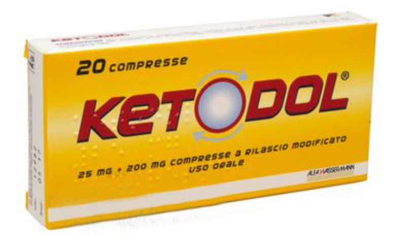Ketodol 20 compresse 25mg + 200mg rilascio modificato
