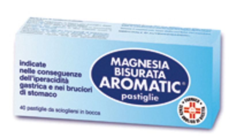 Magnesia Bisurata Aromatic antiacido antiulcera 80 Pastiglie
