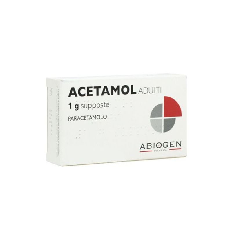 Image of Acetamol febbre e dolore Adulti paracetamolo 1g 10 supposte
