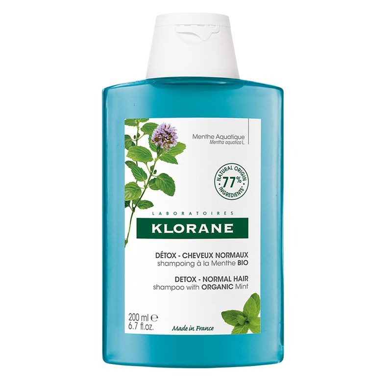Klorane Shampoo alla Menta Acquatica BIO detox anti-inquinamento 200ml