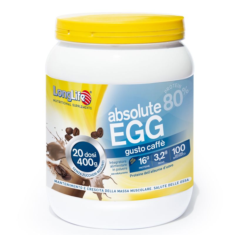 Longlife Absolute Egg Integratore di proteine gusto caffè 400g