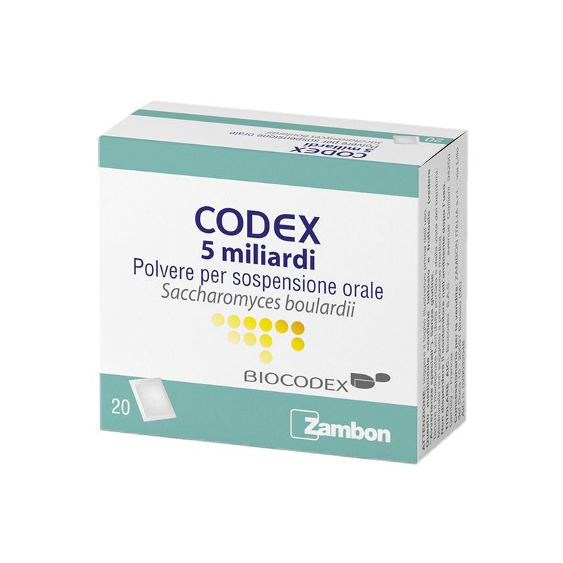 Codex 5 Miliardi Saccharomyces Boulardii polvere per sospensione orale 20 buste