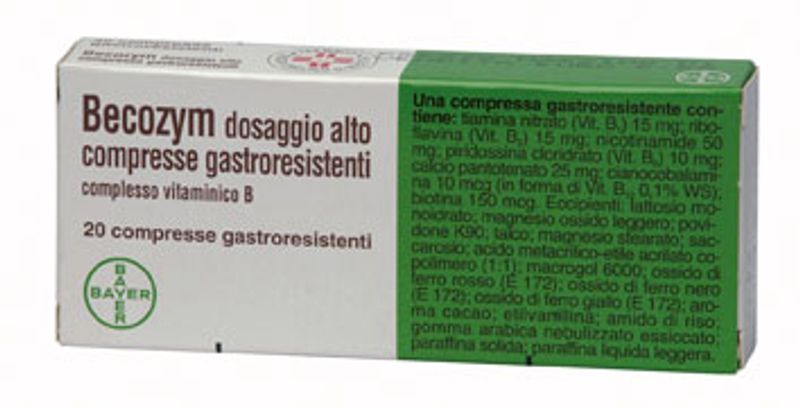 Becozym Vitamina B dosaggio alto 20 compresse gastroresistenti