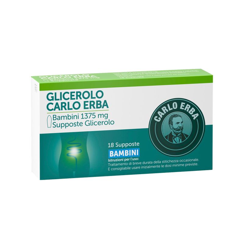 Glicerolo Carlo Erba Bambini 1375mg 18 supposte glicerolo
