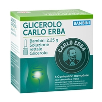 Glicerolo Carlo Erba Bambini 2,25g soluzione rettale 6 contenitori monodose