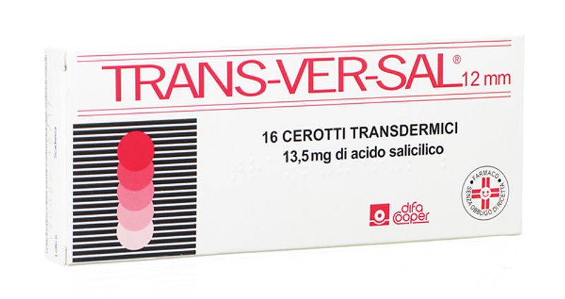 TRANS-VER-SAL cerotti transdermici 12 mm 13,5 mg acido salicilico 16 pz