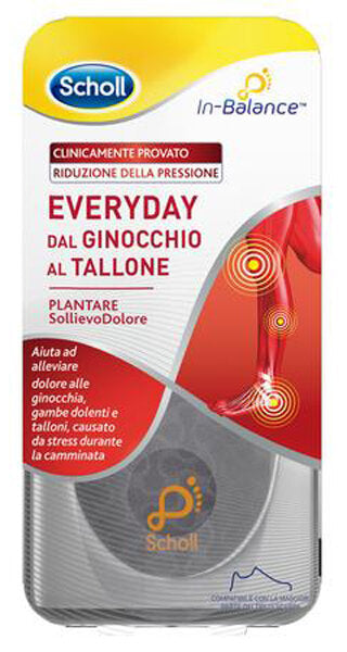 Scholl In-Balance Everyday Plantare Sollievo Dolore Da Ginocchio A Tallone Taglia Small