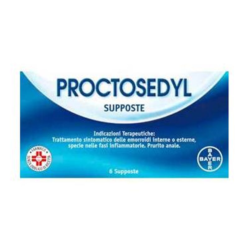 Image of Proctosedyl Supposte per emorroidi e ragadi anali 6 supposte
