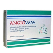 Angiovein Integratore alimentare di estratti vegetali con vitamina B6, Acido folico e acido lipoico-1