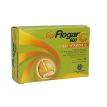 Flogar C 600 con vitamina C gusto arancia integratore per le difese immunitarie gola 14 bustine-1
