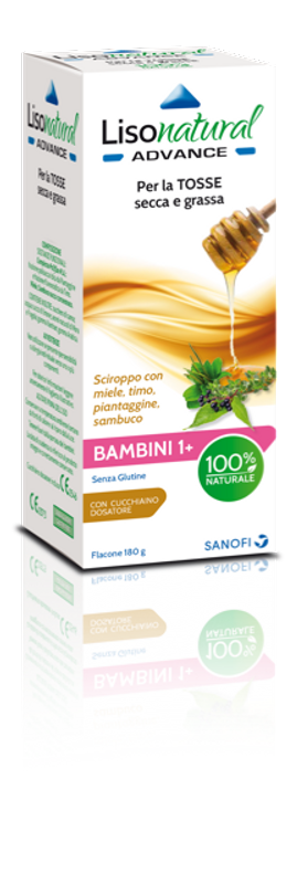 Image of Lisonatural Advance Bambini 1+ Sciroppo per la tosse flacone 180g