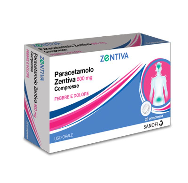 Image of Paracetamolo Zentiva dolore e febbre 500mg 20 compresse