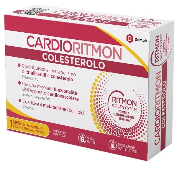 Cardioritmon Colesterolo 30 capsule - Integratore per il cuore