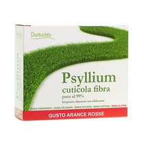 Dottorbio Psyllium cuticola fibra Pura 99% gusto arance rosse 14 bustine monodose da 4.3g