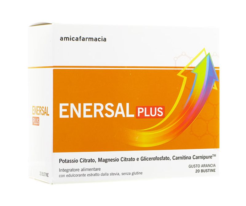 Amicafarmacia Enersal Plus integratore alimentare magnesio e potassio 20 bustine