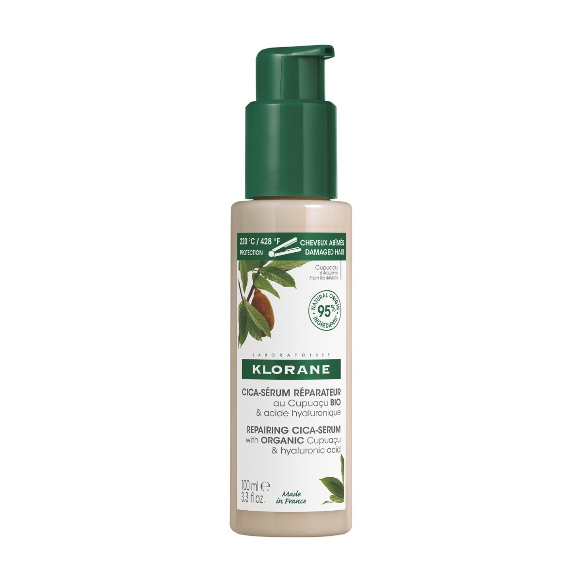 Image of Klorane Cica-Serum Cupuaçu Bio siero ristrutturante e termoprotettivo per capelli 100ml