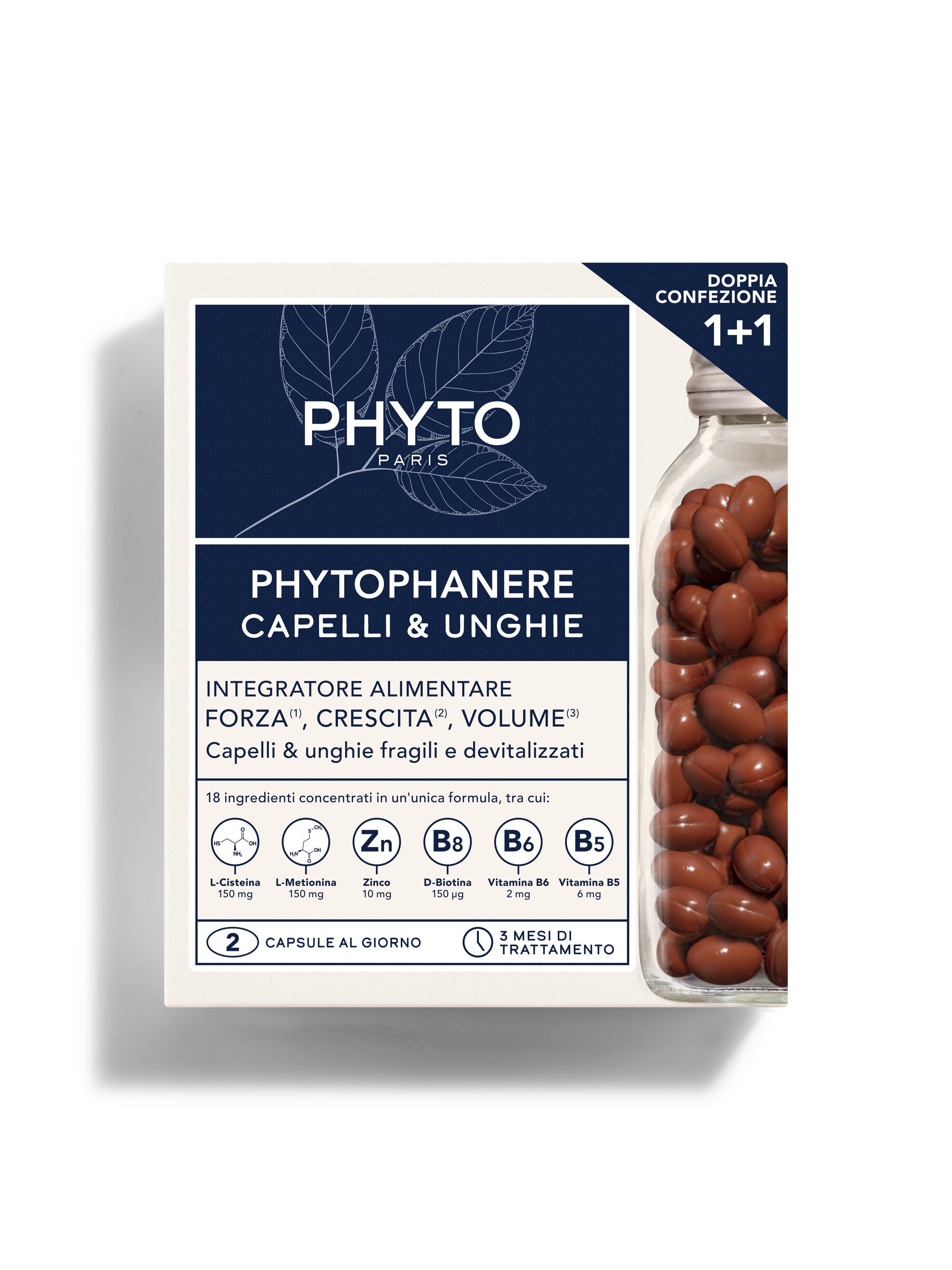 Phyto Phytophanere Integratore Alimentare Per Capelli e Unghie 180 Capsule-0