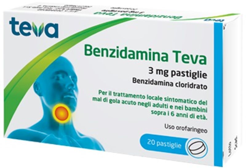 Image of Teva Benzidamina 3MG 20 pastiglie
