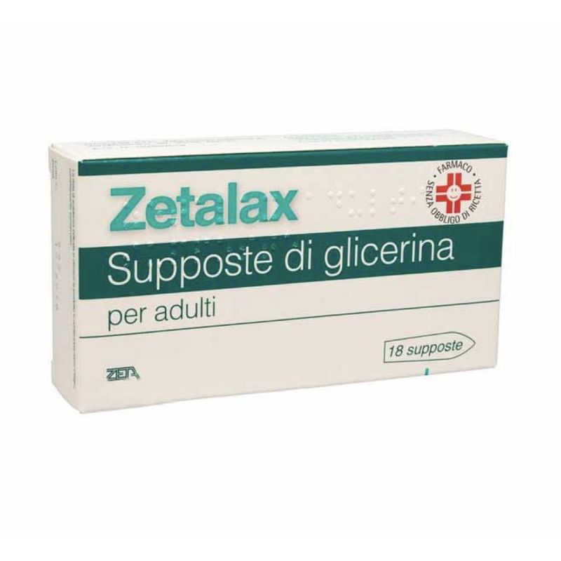 Image of Zetalax Lassativo Supposte di Glicerina Per Adulti 18 Supposte