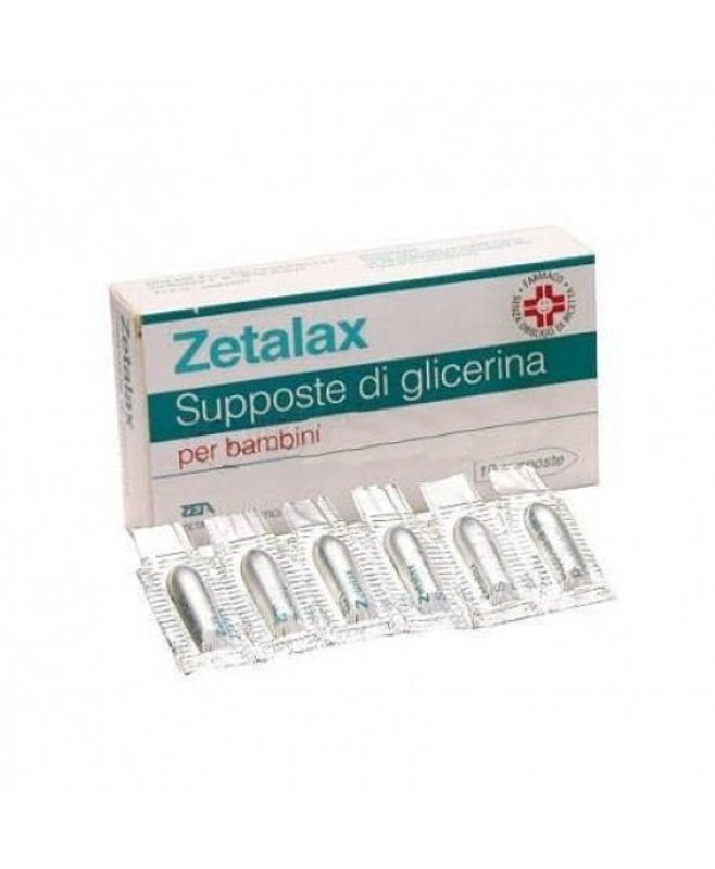 Image of Zetalax Lassativo Supposte di Glicerina Per Bambini 18 Supposte