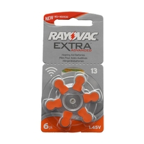 Rayovac Extra Advanced Blister Batterie Per Apparecchi Acustici Zinco Aria 6 Pezzi Modello 13 1.45V